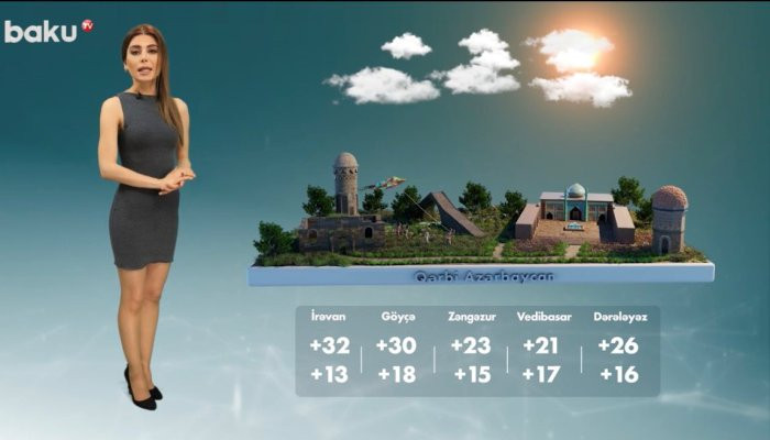 Республика Армения представлена как Азербайджан в эфире программы погоды на азербайджанском телевидении