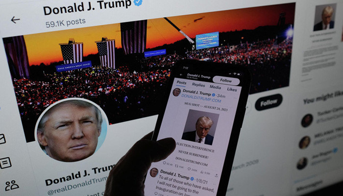 Trump tweets for first time since January 2021