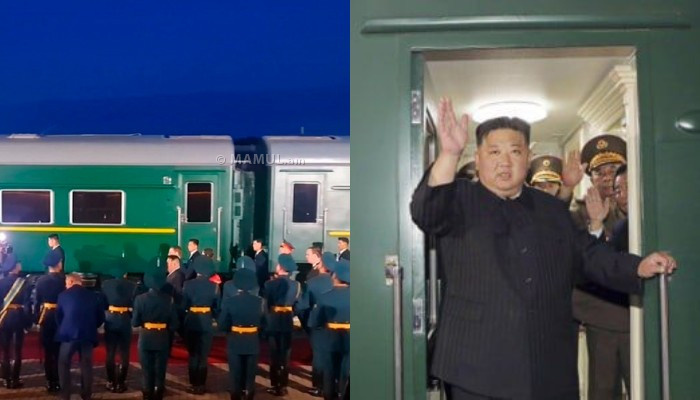 Ким Чен Ына торжественно встретили в Приморье