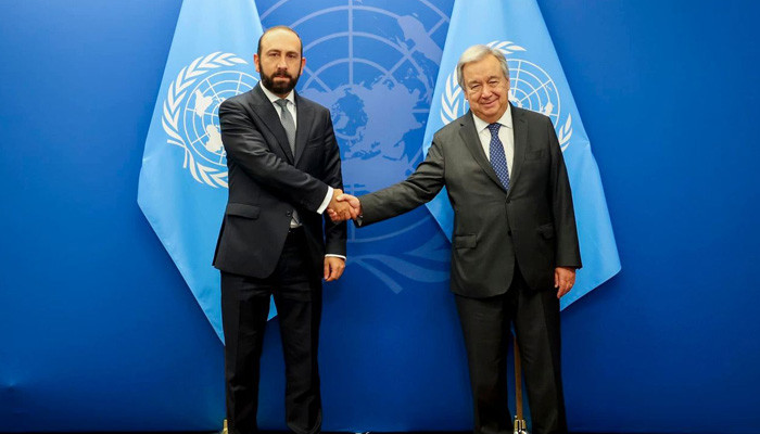 Ararat Mirzoyan had a meeting with the UN Secretary General António Guterres