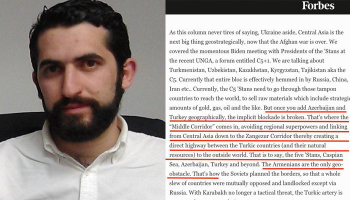 «Forbes-ը թուրքական տեսակետից անդրադարձել է «Զանգեզուրի միջանցք»-ին». Վ. Գեղամյան