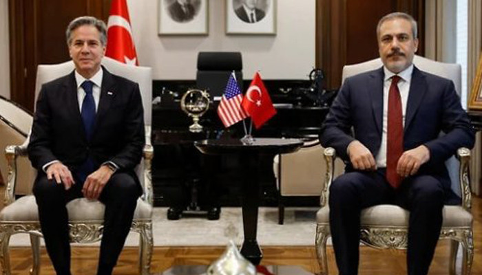 Глава МИД Турции Хакан Фидан проводит встречу с госсекретарем США Энтони Блинкеном