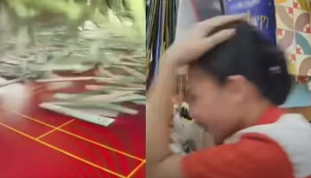 Տեսախցիկը ֆիքսել է Ֆիլիպիններում տեղի ունեցած երկրաշարժի պահը