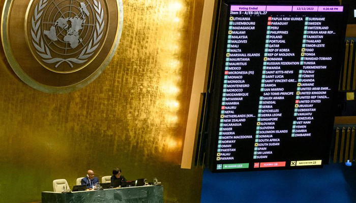 UN General Assembly votes by large majority for immediate humanitarian ceasefire during emergency session