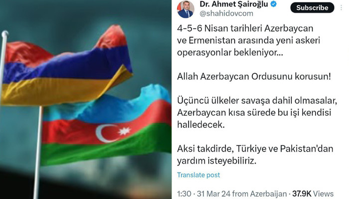 «Ադրբեջանի և Հայաստանի միջև ռազմական գործողություններ են սպասվում». թուրք լրագրող