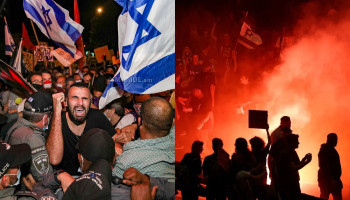 Протестующие пытались прорваться к дому Нетаньяху