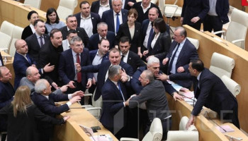 В грузинском парламенте произошла стычка между представителями оппозиции и правящей партии