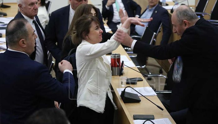 Рассмотрение законопроекта об "иноагентах" в парламенте Грузии проходит шумно