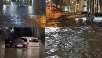 Երևանում մեքենաները մնացել են ջրի տակ