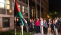 Slovenya'da devlet olarak tanınan Filistin'in bayrağı mecliste göndere çekildi