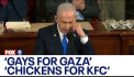 Netanyahu likens 'gays for Gaza' to 'chickens for KFC' in speech to Congress
