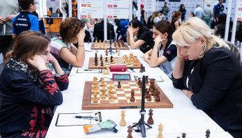 The Armenian women's team is in the top five in the FIDE Chess Olympiad