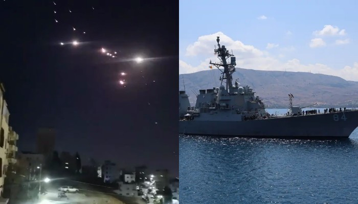 US Navy warships fired interceptors at Iranian missiles targeting Israel