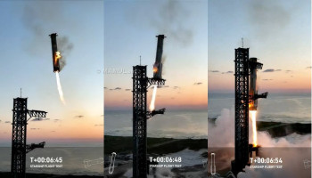 SpaceX-ն առաջին անգամ «որսացել» է Starship հրթիռի առաջին աստիճանը