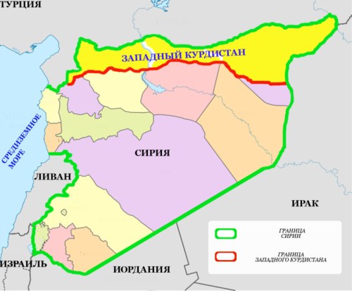 Դեղինով նշված հատվածն է միայն քրդաբնակ