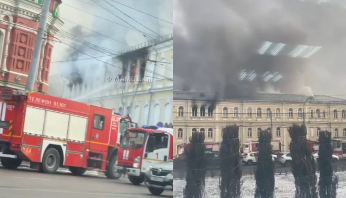 В Туле горит военный госпиталь